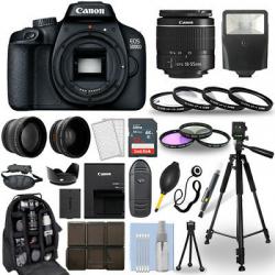 Canon EOS 3000D / Rebel T100 SLR Camera+ 18-55mm Lens+ 30 Piece Accessory Bundle