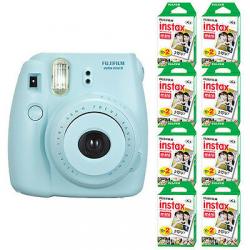 Fuji Instax Mini 8 Fujifilm Instant Film Camera Blue + 160 Sheets Instant Film