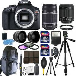 Canon EOS Rebel T6 DSLR Camera + 18-55mm IS II + 55-250mm 4 Lens 32GB Valued Kit