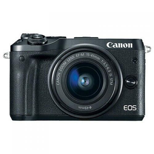 Canon EOS M6 Mirrorless Digital Camera with 15-45mm EF-M IS STM Lens Black