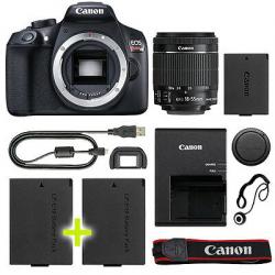 Canon EOS Rebel T6 / 1300D DSLR Camera with 18-55mm IS II Lens+ Backup Power Kit