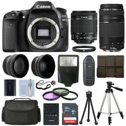 Canon EOS 80D SLR Camera + 4 Lens Kit 18-55 STM + 70-300mm + 16GB Top Value Kit