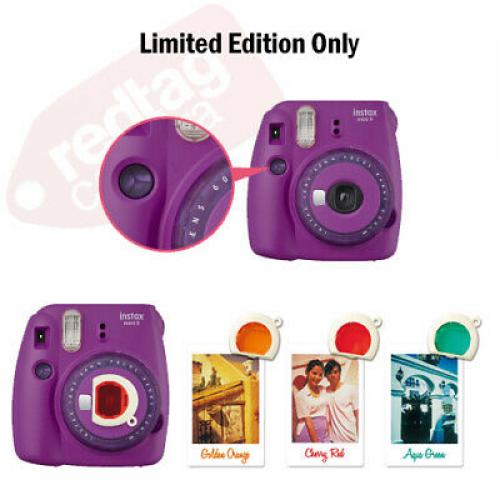 Fuji Instax Mini 9 Fujifilm Instant Film Camera with Clear Accents Yellow