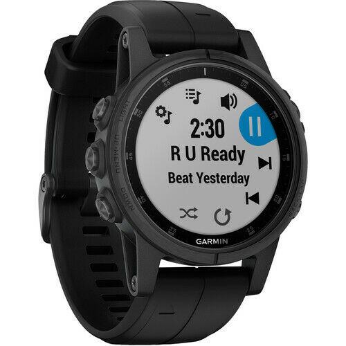 New Garmin Fenix 5s Plus, Smaller-Sized Multisport GPS Smartwatch, 010-01987-02