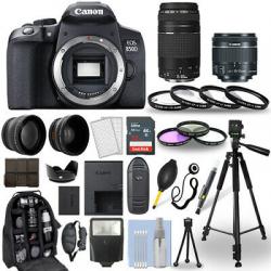 Canon EOS 850D / Rebel T8i DSLR Camera + 18-55mm STM+ 70-300mm + 30 Piece Bundle