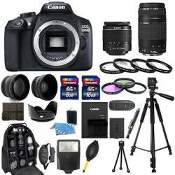 Canon EOS Rebel T6 / 1300D Camera + 18-55mm + 70-300mm + 30 Piece Bundle