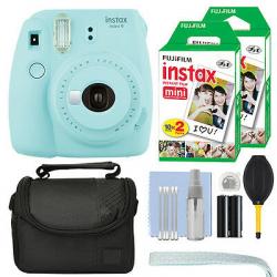 Fujifilm Instax Mini 9 Instant Film Camera Ice Blue + 40 Film Accessory Kit