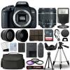 Canon EOS 800D SLR Camera Body + 3 Lens Kit 18-55mm IS STM + 16GB + Flash & More