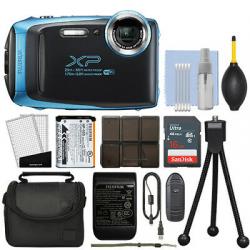 Fujifilm FinePix XP130 16.4MP Digital Camera Sky Blue Full-HD + 16GB Kit