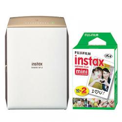Fujifilm Instax SHARE Smartphone Fuji Instax Printer SP-2 Gold + 20 Instant Film