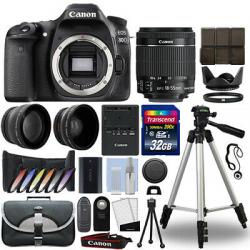 Canon EOS 80D DSLR Camera + 18-55mm IS STM 3 Lens Kit + 32GB Best Value Kit