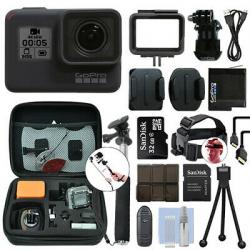 GoPro HERO7 Black 12 MP Waterproof 4K Camera Camcorder + 16GB Accessory Kit