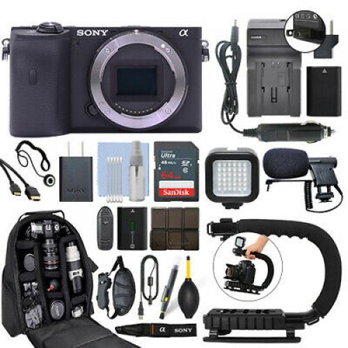 Sony Alpha a6600 Mirrorless 24.2MP 4K Digital Camera Body + 64GB Pro Video Kit