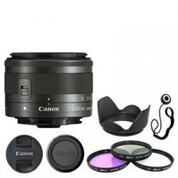 Canon EF-M 15-45mm f/3.5-6.3 IS STM Lens Graphite + Deluxe Accessory Kit