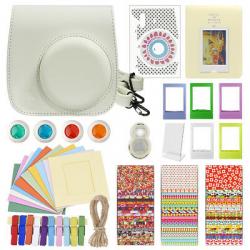 Deluxe Stylish Fun Accessory Kit for Fujifilm Instax Mini 8 Camera White