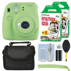 Fujifilm Instax Mini 9 Instant Film Camera Lime Green + 40 Film Accessory Kit