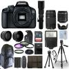 Canon EOS 3000D / T100 DSLR Camera + 5 Lens Kit: 18-55mm+ 70-300mm+ 500mm & More
