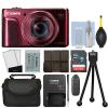 Canon PowerShot SX720 HS 20.3MP Digital Camera 40x Optical Zoom Red + 16GB Kit