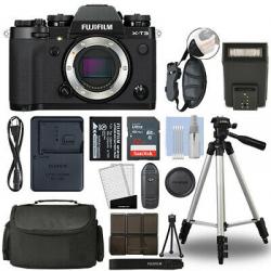 Fujifilm X-T3 Mirrorless 26.1MP 4K Fuji X T3 Digital Camera Black + 32GB Bundle