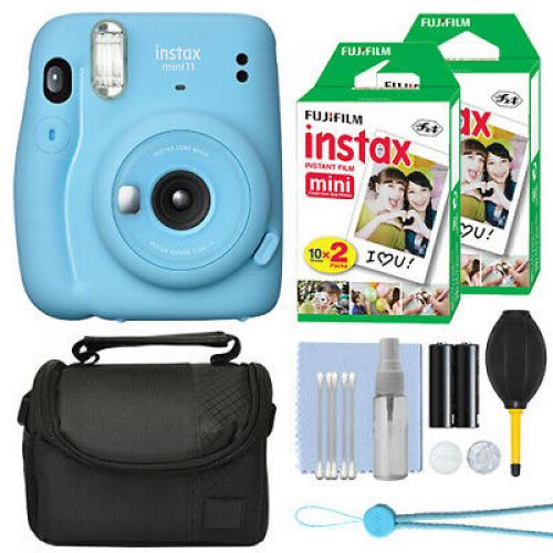 Fujifilm Instax Mini 11 Instant Film Camera Sky Blue + 40 Film Accessory Kit