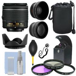 Nikon 18-55mm f/3.5-5.6G VR AF-P DX Zoom Lens: 3 Lens Deluxe Accessory Bundle
