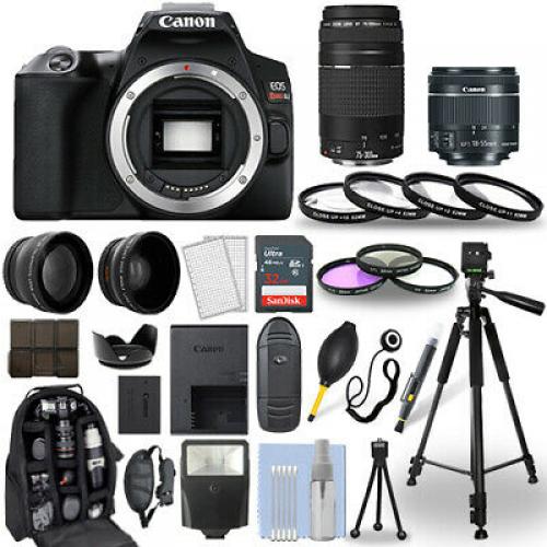 Canon EOS Rebel SL3 Camera + 18-55mm stm + 70-300mm + 30 Piece Accessory Bundle