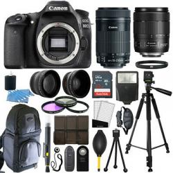 Canon EOS 80D SLR Camera + 18-135mm USM + 55-250mm STM 4 Lens 32GB Valued Kit