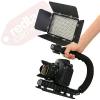 Vidpro LED-330X Variable-Color On-Camera LED Video Light Kit + Stabilizing Handle