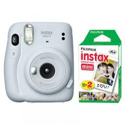 Fujifilm Instax Mini 11 Instant Film Camera Ice White + 20 Sheets Instant Film