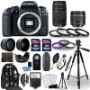 Canon EOS 77D DSLR Camera + 18-55mm STM + 70-300mm + 30 Piece Accessory Bundle