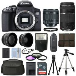 Canon EOS 850D / T8i SLR Camera + 4 Lens Kit 18-55+ 70-300mm+ 16GB Top Value Kit