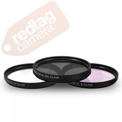 72mm 3 Piece HD Lens Filter Kit For Canon Nikon Sigma Sony Fujifilm Olympus Lens