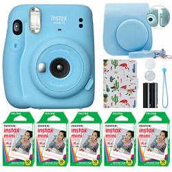 Fujifilm Instax Mini 11 Instant Camera Sky Blue + 50 Film Sheets Classy Kit