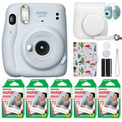 Fujifilm Instax Mini 11 Instant Camera Ice White + 50 Film Sheets Classy Kit