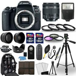 Canon EOS 77D Digital SLR Camera + 18-55mm STM Lens + 30 Piece Accessory Bundle