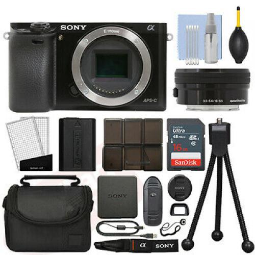 Sony Alpha a6400 Mirrorless 4K Digital Camera & 16-50mm Lens Black + 16GB Kit
