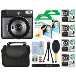 FUJIFILM INSTAX SQUARE SQ6 Fuji Instant Film Camera + 40 Film Bundle All Colors