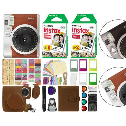 Fujifilm Instax Mini 90 Neo Classic Instant Film Camera + 40 Film Deluxe Bundle