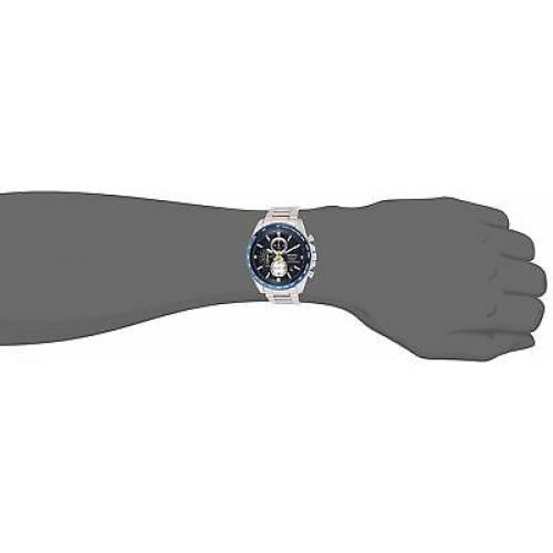Seiko Men's 44mm Steel Hardlex Crystal Quartz Blue Dial Analog Watch SSB259P1