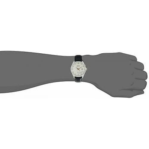 Seiko Men's SRN049-P1 Kinetic Black Leather Watch