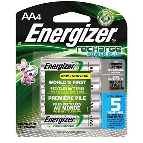 4/pack AA Energizer Rechargeable NiMH Batteries EXP 2021 AA4 Recharge 2300mAh