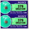 2 PCS SR521SW Sony 379 Watch Battery AG0 1.55V Button Battery Silver Oxide 