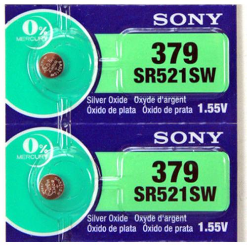 2 PCS SR521SW Sony 379 Watch Battery AG0 1.55V Button Battery Silver Oxide 