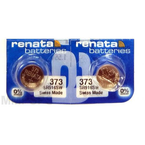 Renata 373 Button Cell Watch Batteries 10 Pack