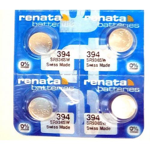 4 Renata 394 Watch and Calculator Batteries