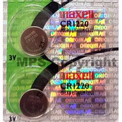 2 Pk Maxell CR1220 3V Lithium Coin Cell Watch Batteries 