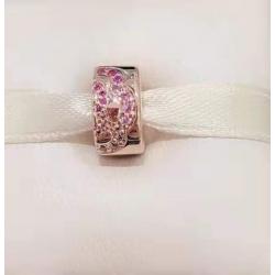 New Authentic Pandora 788153 Rose Gold Pink& Purple  Fans Clip Charm