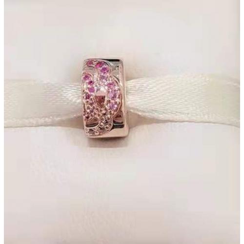New Authentic Pandora 788153 Rose Gold Pink& Purple  Fans Clip Charm
