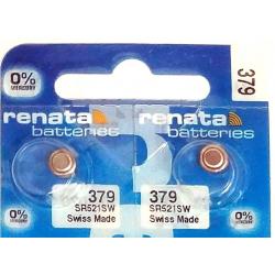379 RENATA WATCH BATTERIES SR521SW (2piece) New packaging Authorized Seller