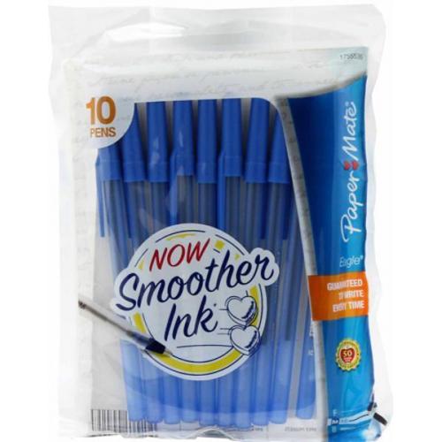 PaperMate Eagle Medium 1.0 Blue Ball Point Pen 10 Pack- Back to School supplies
